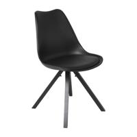 Eetkamerstoel Olympic - zwart - 82x58x48 cm - thumbnail