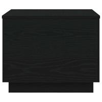 Salontafel met LED-verlichting 50x50x40 cm zwart eikenkleurig - thumbnail