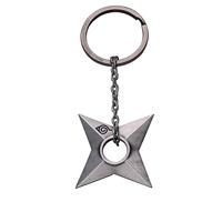 Naruto Shippuden - Metal Shuriken Konoha Keychain - thumbnail