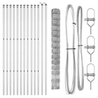 Weidehekwerk Zilver 25 x 1.4 m Gegalvaniseerd staal - thumbnail