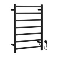 Smedbo Handdoekradiator 50x11.2x68.9 cm Edelstaal Mat Zwart Smedbo - thumbnail
