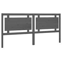 Hoofdbord 205,5x4x100 cm massief grenenhout grijs - thumbnail