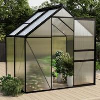 VidaXL Tuinkas 2,47 m³ aluminium antracietkleurig - thumbnail