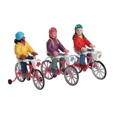 Kerstfiguur Bike ride set of 3 LEMAX - Lemax