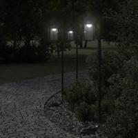 VidaXL Vloerlamp voor buiten 100 cm roestvrij staal zwart - thumbnail