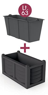 Bama Kit Arredo Plantenbak 80x42.5x42 cm Antraciet