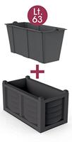 Bama Kit Arredo Plantenbak 80x42.5x42 cm Antraciet - thumbnail