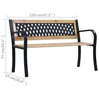 VidaXL Tuinbank 120 cm hout - thumbnail