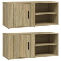 Tv-meubels 2 st 80x31,5x36 cm bewerkt hout sonoma eikenkleurig - thumbnail