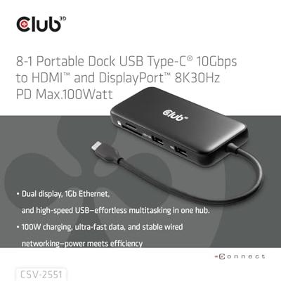 club3D CSV-2551 USB-C dockingstation
