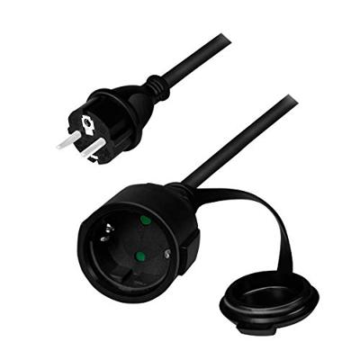 LogiLink LPS102 Outdoor Power Verlengkabel voor buiten (geaarde contact), 5 m, zwart