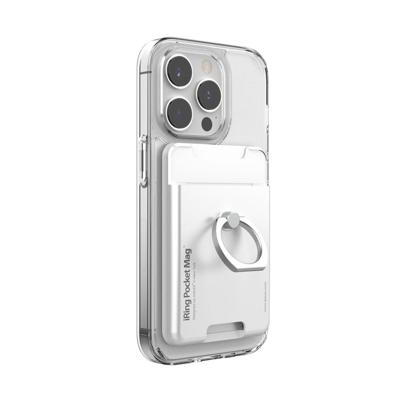 iRing Pocket Telefoonhouder - Pasjeshouder - Universeel - Parelwit