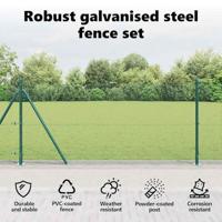 VidaXL Afrasteringspaal groen 25 x 0,8 m (16 x 16 mm heknet) - thumbnail