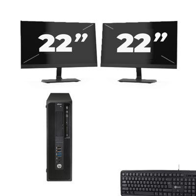 HP Z240 Workstation SFF - Intel Core i5-7e Generatie - 8GB RAM - 256GB SSD - Windows 11 + 2x 22 inch Monitor HP Z240 Workstation SFF - Intel Core i5-7e Generatie - 8GB RAM - 256GB SSD - Windows 11 + 2x 22 inch Monitor