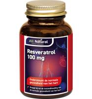 All Natural Resveratrol 100mg 60 Capsules - thumbnail