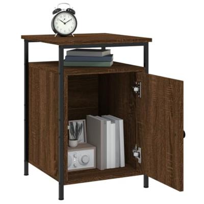 Nachtkastjes 2 st 40x42x60 cm bewerkt hout bruin eikenkleur