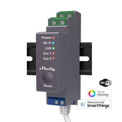 Shelly Shelly Pro 2PM DIN-railrelais Bluetooth, WiFi Shelly