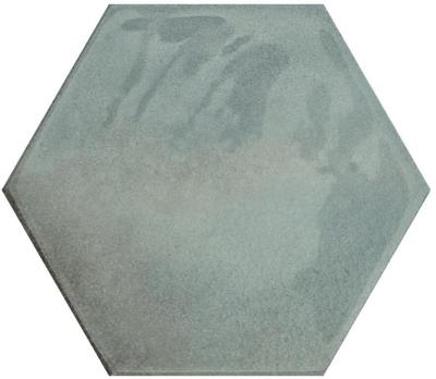 Hexagon Moon Green glans 16x18