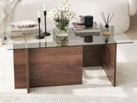 Rechthoekige salontafel CAPELLA 105 cm walnoot - thumbnail