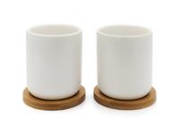 Bredemeijer theemok umea 200ml wit en onderzetter set 2 - thumbnail