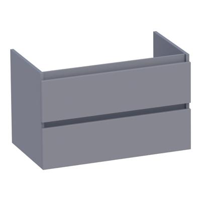 Brauer Joy - Onderkast - 80 cm - met 2 Softclose Lades Greeploos en 1 Sifon Uitsparing - Mat Grijs