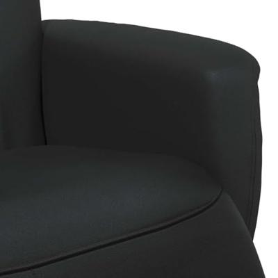 Fauteuil verstelbaar met voetensteun kunstleer zwart Fauteuil verstelbaar met voetensteun kunstleer zwart