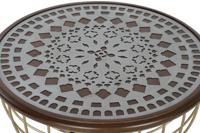 Bijzettafel DKD Home Decor 43,5 x 43,5 x 63,5 cm Spar Metaal - thumbnail