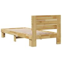 Bedframe hoofdeinde zonder matras 75x190 cm massief hout eiken - thumbnail