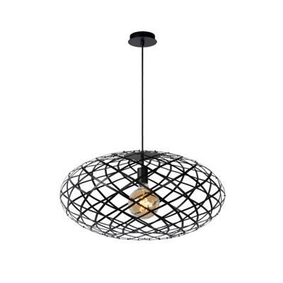 Lucide WOLFRAM - Hanglamp - Ø 65 cm - 1xE27 - Zwart