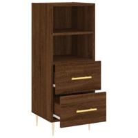 Dressoir 34,5x34x90 cm bewerkt hout bruineikenkleurig - thumbnail