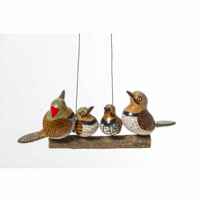 Metalen Spechtenfamilie van 4 Metalen Spechtenfamilie van 4