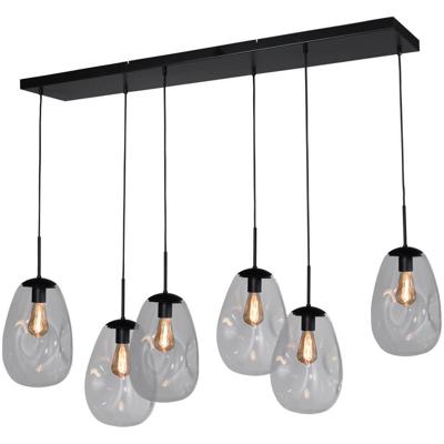 Masterlight HanglampLava 6x helder glas Ø 22,5cm - 2761-05-130-25-60060