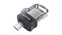 SanDisk Ultra Dual m3.0 USB flash drive 32 GB USB Type-A / Micro-USB 3.2 Gen 1 (3.1 Gen 1) Zwart, Zilver, Transparant - thumbnail