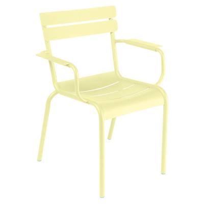 Fermob Luxembourg tuinstoel met arm Frosted lemon