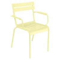 Fermob Luxembourg tuinstoel met arm Frosted lemon - thumbnail