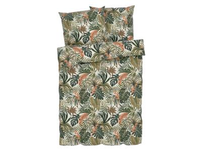 LIVARNO home Microfiber satijnen beddengoed, ademend, 200 x 200 cm (Let op: LV OSNL) (Palmprint)