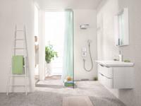 Hansgrohe Muuraansluitbocht FixFit Square met Terugslagklep Geborsteld Zwart Chroom - thumbnail