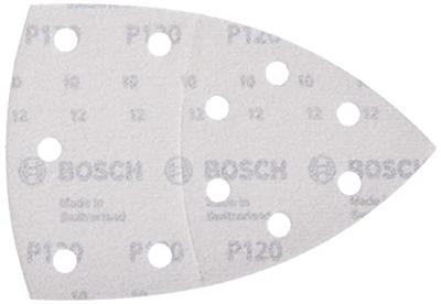 Bosch Accessories 2609256A64 Multi-schuurpapier Met klittenband, Geperforeerd Korrelgrootte (num) 120 (l x b) 102 mm x 62.93 mm 10 stuk(s)