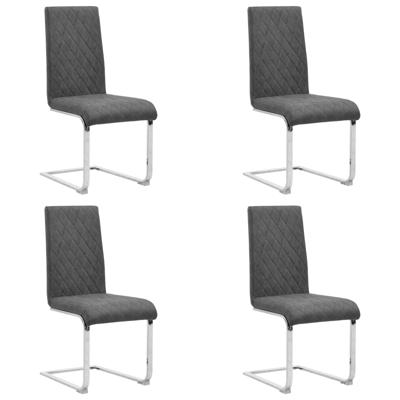 vidaXL Eetkamerstoelen 4 st kunstleer grijs vidaXL Eetkamerstoelen 4 st kunstleer grijs