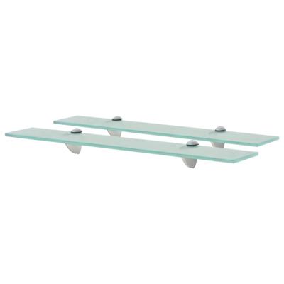 VidaXL Schappen zwevend 2 st 60x10 cm 8 mm glas VidaXL Schappen zwevend 2 st 60x10 cm 8 mm glas