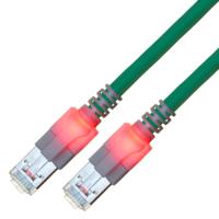 EasyLan S/FTP DualBoot LED Kabel Cat.6 (Class E), LSOH, turkoois, 5 m - thumbnail