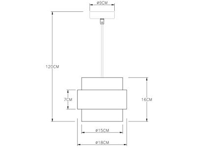 Globo Design hanglampMilley 1-lichts - 15560H