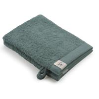 Walra Washand 16x21 cm 2 Stuks Gerecycled Katoen/Donkergroen - thumbnail