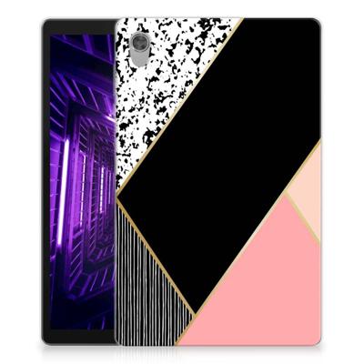 Lenovo Tab M10 HD (2de generatie) Back Cover Zwart Roze Vormen Lenovo Tab M10 HD (2de generatie) Back Cover Zwart Roze Vormen