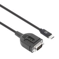 Manhattan Adapterkabel Serieel [1x USB-C stekker - 1x Serieel 9-polig] 100 cm Zwart - thumbnail