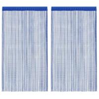 Draadgordijnen 100x250 cm blauw 2 st - thumbnail