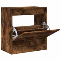 VidaXL Schoenenkast 60x34x63,5 cm bewerkt hout gerookt eikenkleurig - thumbnail