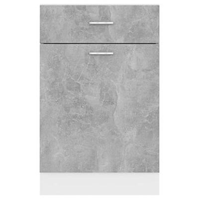 Onderkast met lade Lyon 50x46x81,5 cm bewerkt hout betongrijs
