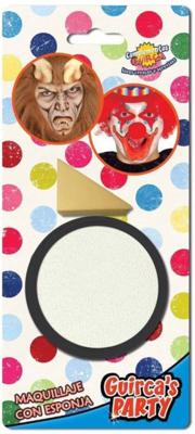 Witte schmink met sponsje