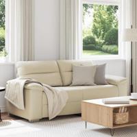 2-zitsbank crème 140 cm kunstleer - thumbnail